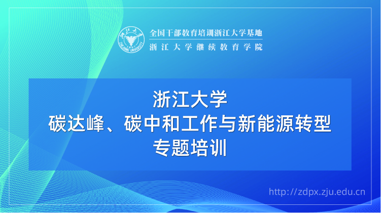 碳达峰、碳中和工作与新能源转型专题培训班