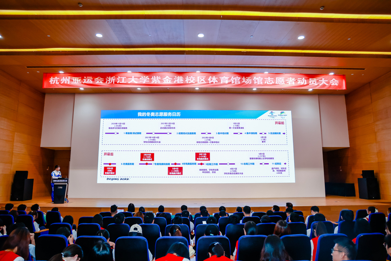 杭州亚运会浙江大学紫金港校区体育馆场馆志愿者动员大会举行